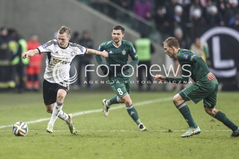  05.03.2015 WARSZAWA PILKA NOZNA<br />SEZON 2014/2015 FOOTBALL POLISH 1/4 PUCHAR POLSKI<br />MECZ LEGIA WARSZAWA - SLASK WROCLAW NA STADIONIE MARSZALKA JOZEFA PILSUDSKIEGO<br />N/Z ONDREJ DUDA MATEUSZ MACHAJ<br /> 