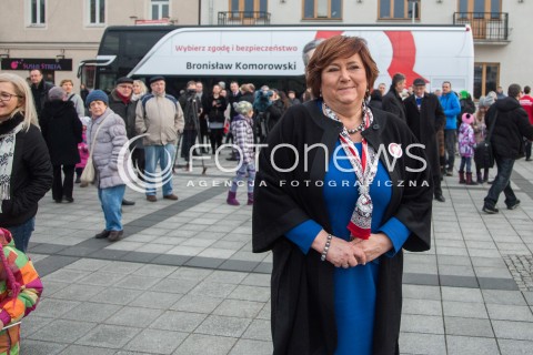  07.03.2015 PIASECZNO<br />PREZYDENT RP BRONISLAW KOMOROWSKI W PIASECZNIE<br />N/Z ANNA KOMOROWSKA<br /> 