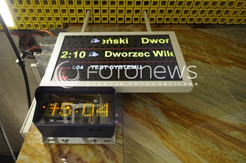  08.03.2015 WARSZAWA <br />OTWARCIE DRUGIEJ LINII METRA<br />N/Z TABLICA INFORMACYJNA TEST SYSTEMU<br /> 