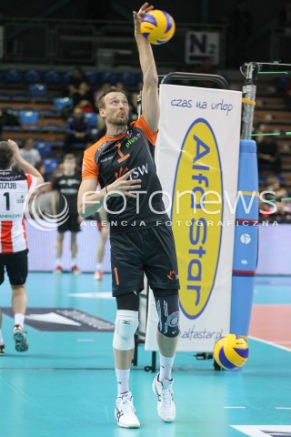  08.03.2015 RZESZOW<br />SIATKOWKA PLUSLIGA 2014/2015 MEN VOLLEYBALL POLAND POLISH PLUS LIGA LEAGUE SEASON 2014/2015<br />MECZ ASSECO RESOVIA - JASTRZEBSKI WEGIEL<br />N/Z MICHAL LASKO SYLWETKA <br /> 
