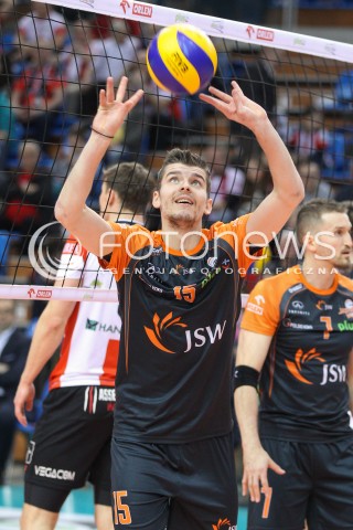  08.03.2015 RZESZOW<br />SIATKOWKA PLUSLIGA 2014/2015 MEN VOLLEYBALL POLAND POLISH PLUS LIGA LEAGUE SEASON 2014/2015<br />MECZ ASSECO RESOVIA - JASTRZEBSKI WEGIEL<br />N/Z DMYTRO FILIPPOV SYLWETKA <br /> 