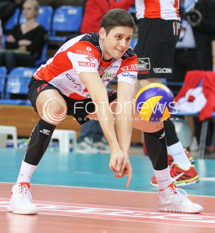  08.03.2015 RZESZOW<br />SIATKOWKA PLUSLIGA 2014/2015 MEN VOLLEYBALL POLAND POLISH PLUS LIGA LEAGUE SEASON 2014/2015<br />MECZ ASSECO RESOVIA - JASTRZEBSKI WEGIEL<br />N/Z NIKOLAY PENCZEV ( PENCHEV ) SYLWETKA <br /> 