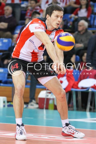  08.03.2015 RZESZOW<br />SIATKOWKA PLUSLIGA 2014/2015 MEN VOLLEYBALL POLAND POLISH PLUS LIGA LEAGUE SEASON 2014/2015<br />MECZ ASSECO RESOVIA - JASTRZEBSKI WEGIEL<br />N/Z RAFAL BUSZEK SYLWETKA <br /> 