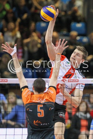  08.03.2015 RZESZOW<br />SIATKOWKA PLUSLIGA 2014/2015 MEN VOLLEYBALL POLAND POLISH PLUS LIGA LEAGUE SEASON 2014/2015<br />MECZ ASSECO RESOVIA - JASTRZEBSKI WEGIEL<br />N/Z PIOTR NOWAKOWSKI <br /> 