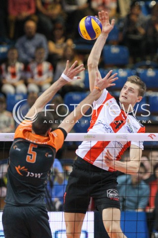  08.03.2015 RZESZOW<br />SIATKOWKA PLUSLIGA 2014/2015 MEN VOLLEYBALL POLAND POLISH PLUS LIGA LEAGUE SEASON 2014/2015<br />MECZ ASSECO RESOVIA - JASTRZEBSKI WEGIEL<br />N/Z PIOTR NOWAKOWSKI <br /> 