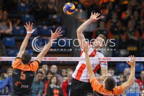  08.03.2015 RZESZOW<br />SIATKOWKA PLUSLIGA 2014/2015 MEN VOLLEYBALL POLAND POLISH PLUS LIGA LEAGUE SEASON 2014/2015<br />MECZ ASSECO RESOVIA - JASTRZEBSKI WEGIEL<br />N/Z PIOTR NOWAKOWSKI <br /> 