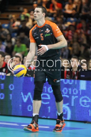  08.03.2015 RZESZOW<br />SIATKOWKA PLUSLIGA 2014/2015 MEN VOLLEYBALL POLAND POLISH PLUS LIGA LEAGUE SEASON 2014/2015<br />MECZ ASSECO RESOVIA - JASTRZEBSKI WEGIEL<br />N/Z ALEN PAJENK SYLWETKA <br /> 