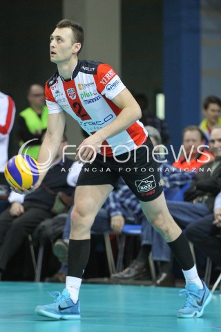  08.03.2015 RZESZOW<br />SIATKOWKA PLUSLIGA 2014/2015 MEN VOLLEYBALL POLAND POLISH PLUS LIGA LEAGUE SEASON 2014/2015<br />MECZ ASSECO RESOVIA - JASTRZEBSKI WEGIEL<br />N/Z PAUL LOTMAN SYLWETKA <br /> 