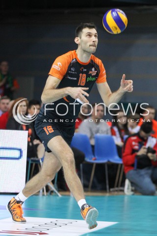  08.03.2015 RZESZOW<br />SIATKOWKA PLUSLIGA 2014/2015 MEN VOLLEYBALL POLAND POLISH PLUS LIGA LEAGUE SEASON 2014/2015<br />MECZ ASSECO RESOVIA - JASTRZEBSKI WEGIEL<br />N/Z GRZEGORZ KOSOK SYLWETKA <br /> 