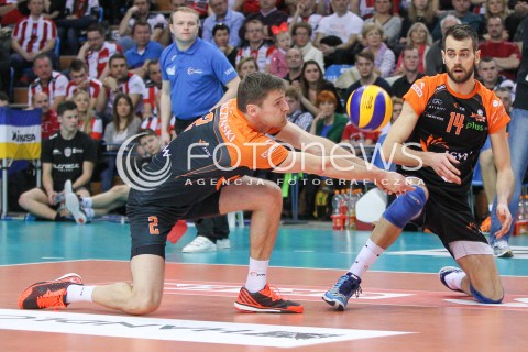  08.03.2015 RZESZOW<br />SIATKOWKA PLUSLIGA 2014/2015 MEN VOLLEYBALL POLAND POLISH PLUS LIGA LEAGUE SEASON 2014/2015<br />MECZ ASSECO RESOVIA - JASTRZEBSKI WEGIEL<br />N/Z KRZYSZTOF GIERCZYNSKI GUILLAUME QUESQUE <br /> 