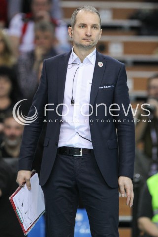  08.03.2015 RZESZOW<br />SIATKOWKA PLUSLIGA 2014/2015 MEN VOLLEYBALL POLAND POLISH PLUS LIGA LEAGUE SEASON 2014/2015<br />MECZ ASSECO RESOVIA - JASTRZEBSKI WEGIEL<br />N/Z ANDRZEJ KOWAL - TRENER ( HEAD COACH ) SYLWETKA <br /> 