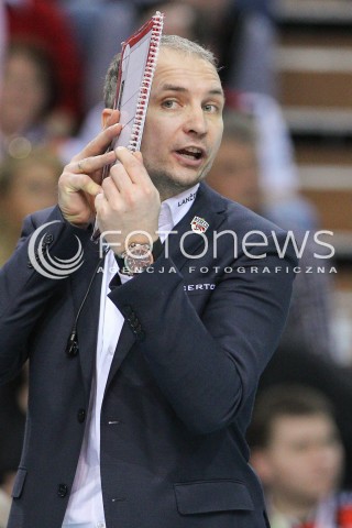  08.03.2015 RZESZOW<br />SIATKOWKA PLUSLIGA 2014/2015 MEN VOLLEYBALL POLAND POLISH PLUS LIGA LEAGUE SEASON 2014/2015<br />MECZ ASSECO RESOVIA - JASTRZEBSKI WEGIEL<br />N/Z ANDRZEJ KOWAL - TRENER ( HEAD COACH ) SYLWETKA <br /> 
