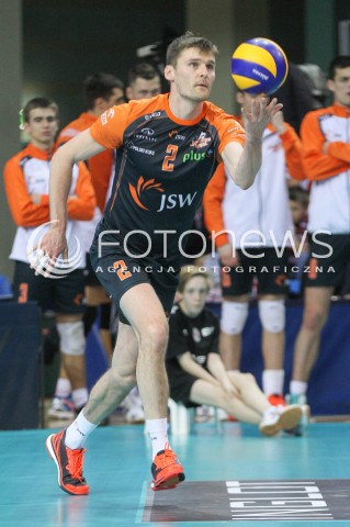  08.03.2015 RZESZOW<br />SIATKOWKA PLUSLIGA 2014/2015 MEN VOLLEYBALL POLAND POLISH PLUS LIGA LEAGUE SEASON 2014/2015<br />MECZ ASSECO RESOVIA - JASTRZEBSKI WEGIEL<br />N/Z KRZYSZTOF GIERCZYNSKI SYLWETKA <br /> 