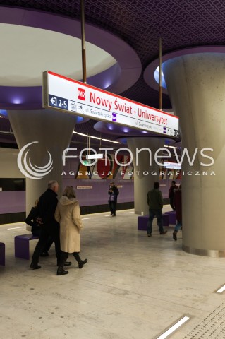  08.03.2015 WARSZAWA<br />OTWARCIE II LINI METRA <br />N/Z STACJA NOWY SWIAT<br /> 