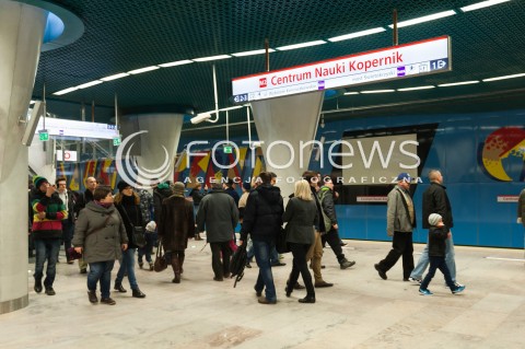  08.03.2015 WARSZAWA<br />OTWARCIE II LINI METRA <br />N/Z STACJA CENTRUM NAUKI KOPERNIK<br /> 