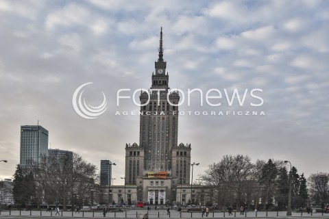 09.03.2015 WARSZAWA<br />ZDJECIE ILUSTRACYJNE <br />N/Z PALAC KULTURY KINOTEKA WIDOK OD ULICY ALEJE JEROZOLIMSKIE<br /> 