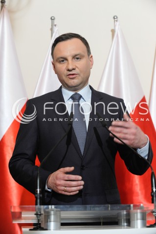 09.03.2015 WARSZAWA <br />KONFERENCJA ANDRZEJA DUDY<br />N/Z ANDRZEJ DUDA<br /> 