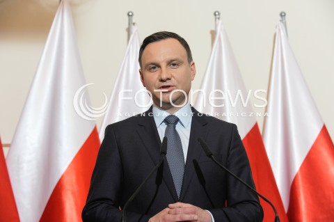  09.03.2015 WARSZAWA <br />KONFERENCJA ANDRZEJA DUDY<br />N/Z ANDRZEJ DUDA<br /> 