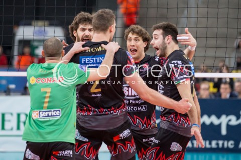  11.03.2015 LODZ POLAND<br />
SIATKOWKA LIGA MISTRZOW MEN CEV VOLLEYBALL CHAMPIONS LEAGUE 2014/2015<br />
MATCH PGE SKRA BELCHATOW - SIR SAFETY PERUGIA<br />
N/Z ALEKSANDAR ATANASIJEVIC RADOSC EMOCJE<br />
 