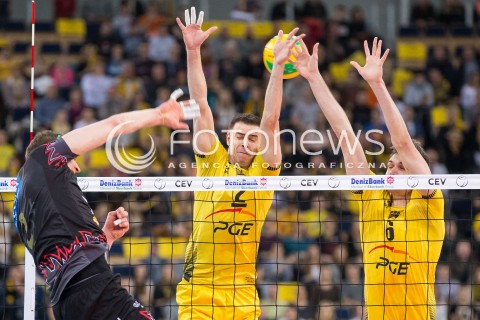  11.03.2015 LODZ POLAND<br />
SIATKOWKA LIGA MISTRZOW MEN CEV VOLLEYBALL CHAMPIONS LEAGUE 2014/2015<br />
MATCH PGE SKRA BELCHATOW - SIR SAFETY PERUGIA<br />
N/Z MARIUSZ WLAZLY KAROL KLOS<br />
 