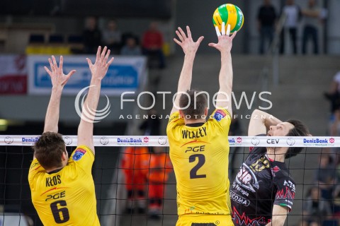  11.03.2015 LODZ POLAND<br />
SIATKOWKA LIGA MISTRZOW MEN CEV VOLLEYBALL CHAMPIONS LEAGUE 2014/2015<br />
MATCH PGE SKRA BELCHATOW - SIR SAFETY PERUGIA<br />
N/Z GORAN VUJEVIC<br />
 