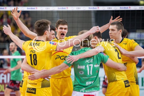  11.03.2015 LODZ POLAND<br />
SIATKOWKA LIGA MISTRZOW MEN CEV VOLLEYBALL CHAMPIONS LEAGUE 2014/2015<br />
MATCH PGE SKRA BELCHATOW - SIR SAFETY PERUGIA<br />
N/Z RADOSC EMOCJE WYGRANA<br />
 