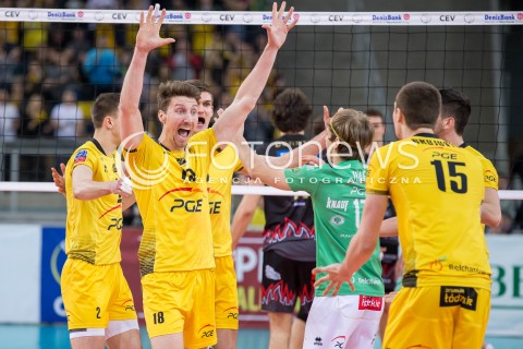  11.03.2015 LODZ POLAND<br />
SIATKOWKA LIGA MISTRZOW MEN CEV VOLLEYBALL CHAMPIONS LEAGUE 2014/2015<br />
MATCH PGE SKRA BELCHATOW - SIR SAFETY PERUGIA<br />
N/Z RADOSC EMOCJE WYGRANA<br />
 