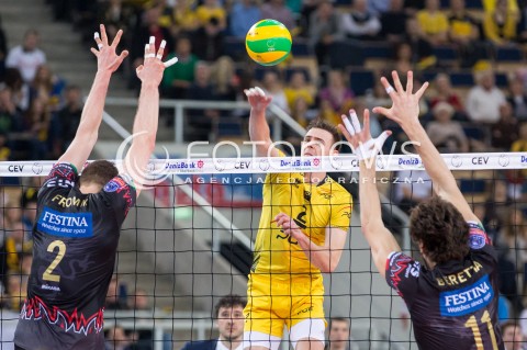 11.03.2015 LODZ POLAND<br />
SIATKOWKA LIGA MISTRZOW MEN CEV VOLLEYBALL CHAMPIONS LEAGUE 2014/2015<br />
MATCH PGE SKRA BELCHATOW - SIR SAFETY PERUGIA<br />
N/Z MARIUSZ WLAZLY<br />
 