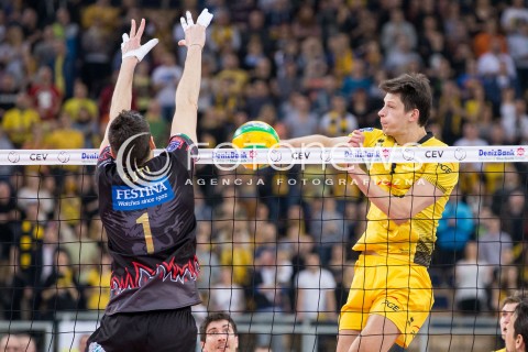  11.03.2015 LODZ POLAND<br />
SIATKOWKA LIGA MISTRZOW MEN CEV VOLLEYBALL CHAMPIONS LEAGUE 2014/2015<br />
MATCH PGE SKRA BELCHATOW - SIR SAFETY PERUGIA<br />
N/Z SRECKO LISINAC<br />
 