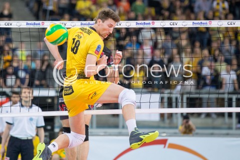  11.03.2015 LODZ POLAND<br />
SIATKOWKA LIGA MISTRZOW MEN CEV VOLLEYBALL CHAMPIONS LEAGUE 2014/2015<br />
MATCH PGE SKRA BELCHATOW - SIR SAFETY PERUGIA<br />
N/Z SYLWETKA NICOLAS MARECHAL<br />
 