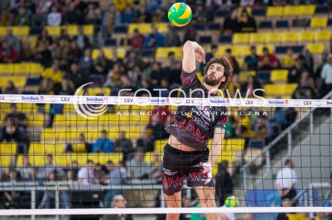  11.03.2015 LODZ POLAND<br />
SIATKOWKA LIGA MISTRZOW MEN CEV VOLLEYBALL CHAMPIONS LEAGUE 2014/2015<br />
MATCH PGE SKRA BELCHATOW - SIR SAFETY PERUGIA<br />
N/Z SYLWETKA THOMAS BERETTA<br />
 