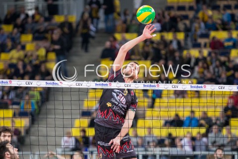  11.03.2015 LODZ POLAND<br />
SIATKOWKA LIGA MISTRZOW MEN CEV VOLLEYBALL CHAMPIONS LEAGUE 2014/2015<br />
MATCH PGE SKRA BELCHATOW - SIR SAFETY PERUGIA<br />
N/Z SYLWETKA ROCCO BARONE<br />
 