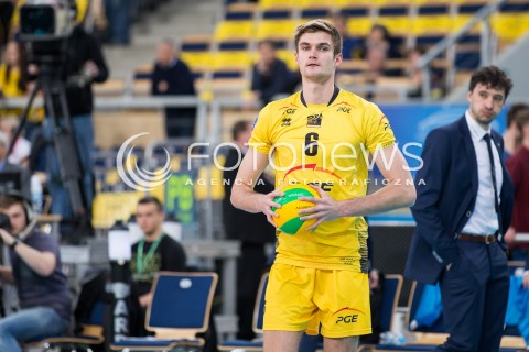  11.03.2015 LODZ POLAND<br />
SIATKOWKA LIGA MISTRZOW MEN CEV VOLLEYBALL CHAMPIONS LEAGUE 2014/2015<br />
MATCH PGE SKRA BELCHATOW - SIR SAFETY PERUGIA<br />
N/Z SYLWETKA KAROL KLOS<br />
 