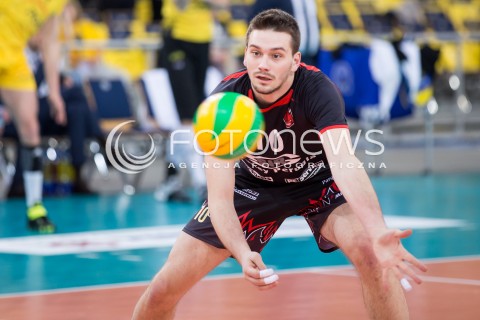 11.03.2015 LODZ POLAND<br />
SIATKOWKA LIGA MISTRZOW MEN CEV VOLLEYBALL CHAMPIONS LEAGUE 2014/2015<br />
MATCH PGE SKRA BELCHATOW - SIR SAFETY PERUGIA<br />
N/Z GEORGIOS TZIOMAKAS SYLWETKA<br />
 