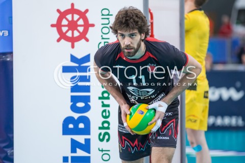  11.03.2015 LODZ POLAND<br />
SIATKOWKA LIGA MISTRZOW MEN CEV VOLLEYBALL CHAMPIONS LEAGUE 2014/2015<br />
MATCH PGE SKRA BELCHATOW - SIR SAFETY PERUGIA<br />
N/Z SYLWETKA THOMAS BERETTA<br />
 