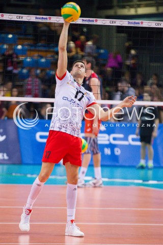 11.03.2015 RZESZOW POLAND<br />SIATKOWKA LIGA MISTRZOW MEN CEV VOLLEYBALL CHAMPIONS LEAGUE 2014/2015 <br />MATCH ASSECO RESOVIA - LOKOMOTIV NOWOSYBIRSK <br />N/Z NIKOLAY PENCZEV ( PENCHEV ) SYLWETKA <br /> 