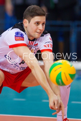  11.03.2015 RZESZOW POLAND<br />SIATKOWKA LIGA MISTRZOW MEN CEV VOLLEYBALL CHAMPIONS LEAGUE 2014/2015 <br />MATCH ASSECO RESOVIA - LOKOMOTIV NOWOSYBIRSK <br />N/Z NIKOLAY PENCZEV ( PENCHEV ) SYLWETKA <br /> 