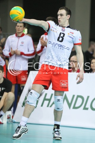  11.03.2015 RZESZOW POLAND<br />SIATKOWKA LIGA MISTRZOW MEN CEV VOLLEYBALL CHAMPIONS LEAGUE 2014/2015 <br />MATCH ASSECO RESOVIA - LOKOMOTIV NOWOSYBIRSK <br />N/Z MARKO IVOVIC SYLWETKA <br /> 