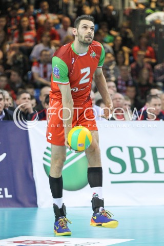  11.03.2015 RZESZOW POLAND<br />SIATKOWKA LIGA MISTRZOW MEN CEV VOLLEYBALL CHAMPIONS LEAGUE 2014/2015 <br />MATCH ASSECO RESOVIA - LOKOMOTIV NOWOSYBIRSK <br />N/Z LUKAS DIVIS SYLWETKA <br /> 