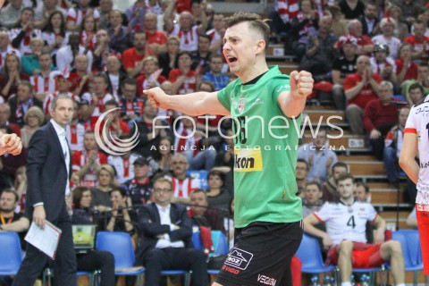  11.03.2015 RZESZOW POLAND<br />SIATKOWKA LIGA MISTRZOW MEN CEV VOLLEYBALL CHAMPIONS LEAGUE 2014/2015 <br />MATCH ASSECO RESOVIA - LOKOMOTIV NOWOSYBIRSK <br />N/Z KRZYSZTOF IGNACZAK RADOSC EMOCJE SYLWETKA <br /> 