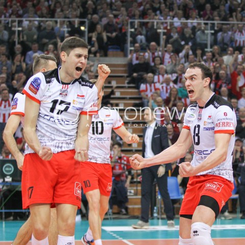  11.03.2015 RZESZOW POLAND<br />SIATKOWKA LIGA MISTRZOW MEN CEV VOLLEYBALL CHAMPIONS LEAGUE 2014/2015 <br />MATCH ASSECO RESOVIA - LOKOMOTIV NOWOSYBIRSK <br />N/Z NIKOLAY PENCZEV ( PENCHEV ) MARKO IVOVIC RADOSC EMOCJE <br /> 
