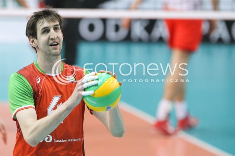  11.03.2015 RZESZOW POLAND<br />SIATKOWKA LIGA MISTRZOW MEN CEV VOLLEYBALL CHAMPIONS LEAGUE 2014/2015 <br />MATCH ASSECO RESOVIA - LOKOMOTIV NOWOSYBIRSK <br />N/Z ARTEM VOLVICH SYLWETKA <br /> 