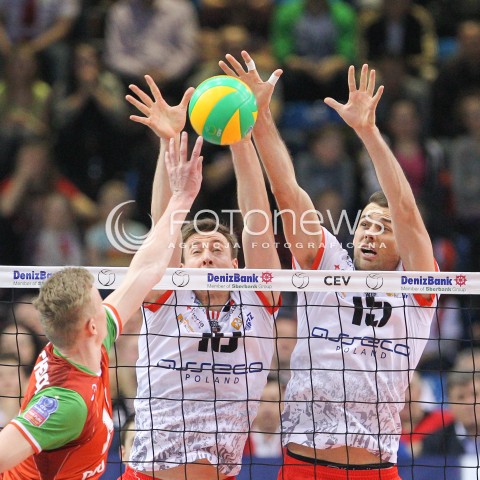  11.03.2015 RZESZOW POLAND<br />SIATKOWKA LIGA MISTRZOW MEN CEV VOLLEYBALL CHAMPIONS LEAGUE 2014/2015 <br />MATCH ASSECO RESOVIA - LOKOMOTIV NOWOSYBIRSK <br />N/Z JOCHEN SCHOPS RUSSELL HOLMES <br /> 
