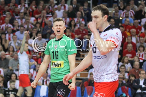  11.03.2015 RZESZOW POLAND<br />SIATKOWKA LIGA MISTRZOW MEN CEV VOLLEYBALL CHAMPIONS LEAGUE 2014/2015 <br />MATCH ASSECO RESOVIA - LOKOMOTIV NOWOSYBIRSK <br />N/Z KRZYSZTOF IGNACZAK MARKO IVOVIC RADOSC EMOCJE <br /> 