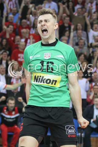  11.03.2015 RZESZOW POLAND<br />SIATKOWKA LIGA MISTRZOW MEN CEV VOLLEYBALL CHAMPIONS LEAGUE 2014/2015 <br />MATCH ASSECO RESOVIA - LOKOMOTIV NOWOSYBIRSK <br />N/Z KRZYSZTOF IGNACZAK RADOSC Z AWANSU DO FINAL FOUR LIGI MISTRZOW<br /> 