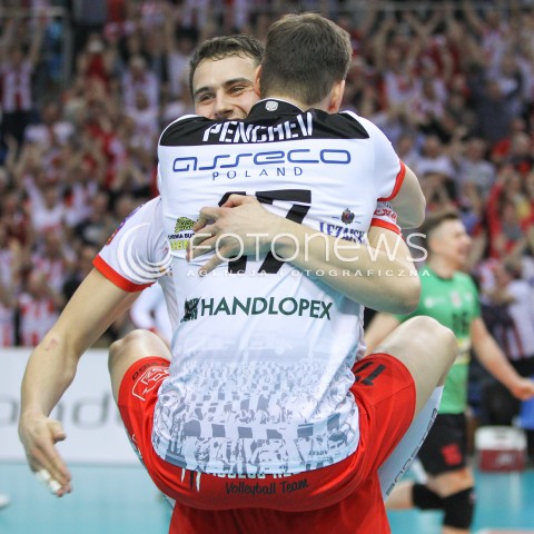  11.03.2015 RZESZOW POLAND<br />SIATKOWKA LIGA MISTRZOW MEN CEV VOLLEYBALL CHAMPIONS LEAGUE 2014/2015 <br />MATCH ASSECO RESOVIA - LOKOMOTIV NOWOSYBIRSK <br />N/Z FABIAN DRZYZGA RADOSC Z AWANSU DO FINAL FOUR LIGI MISTRZOW<br /> 