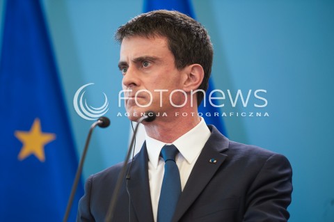  12.03.2015 WARSZAWA<br />WIZYTA PREMIERA FRANCJI W POLSCE<br />N/Z PREMIER FRANCJI MANUEL VALLS<br /> 