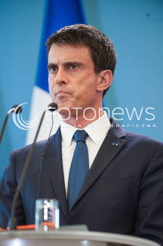  12.03.2015 WARSZAWA<br />WIZYTA PREMIERA FRANCJI W POLSCE<br />N/Z PREMIER FRANCJI MANUEL VALLS<br /> 