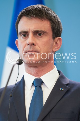  12.03.2015 WARSZAWA<br />WIZYTA PREMIERA FRANCJI W POLSCE<br />N/Z PREMIER FRANCJI MANUEL VALLS<br /> 