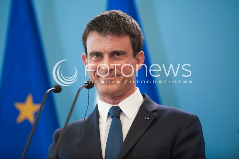  12.03.2015 WARSZAWA<br />WIZYTA PREMIERA FRANCJI W POLSCE<br />N/Z PREMIER FRANCJI MANUEL VALLS<br /> 